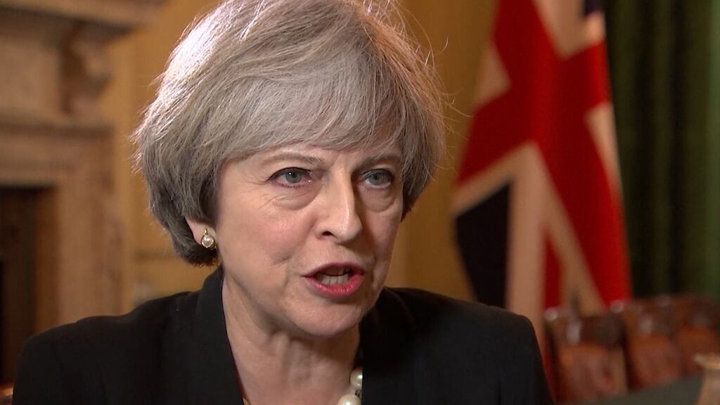 British prime minister Theresa May said ‘right now we should be working together, not pulling apart.’ Photograph: PA