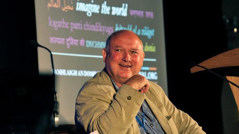 Louis de Bernieres ‘in conversation’ reading from some of his unpublished works at the Headfort Hotel. Photograph: Clodagh Kilcoyne