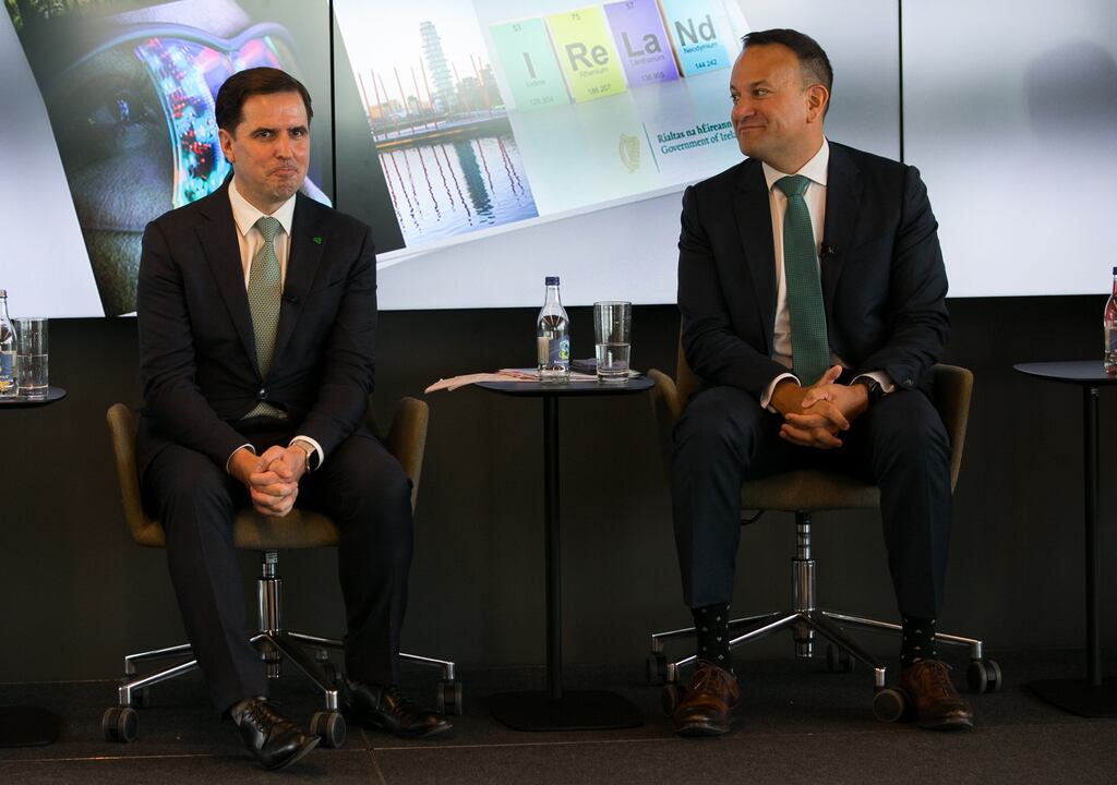 IDA chief executive Martin Shanahan and Tánaiste Leo Varadkar at the recent announcement of the agency's mid-year figures, which included record jobs growth from the multinational sector: Photo: Gareth Chaney/ Collins Photo Agency,