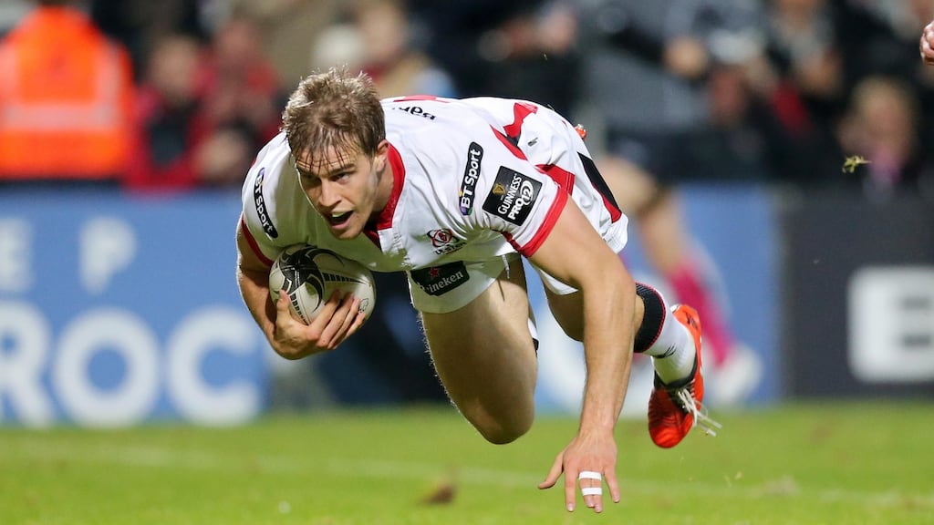 “It’s important that our skillset, our fitness levels, our game awareness, everything moves up,” says Ulster’s Andrew Trimble. Photograph: Darren Kidd/Inpho/Presseye