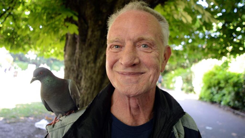 Daniel Holtzschlag, from Germany, in St Stephen’s Green. Photograph: Dave Meehan