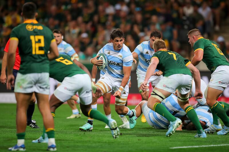 Pablo Matero of Argentinal. The recent Rugby Championship saw very little such foul play, apart from an exceptionally nasty clear-out by Matera against South Africa. Photograph: Gaspafotos/MB Media/Getty Images