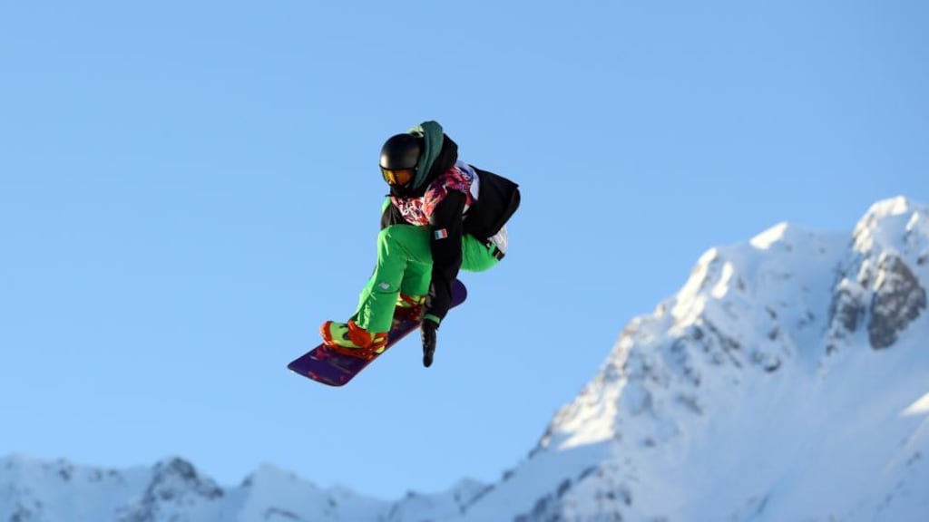 Ireland’s Seamus O’Connor in action in Sochi. Photograph: Ian NcNicol/Inpho