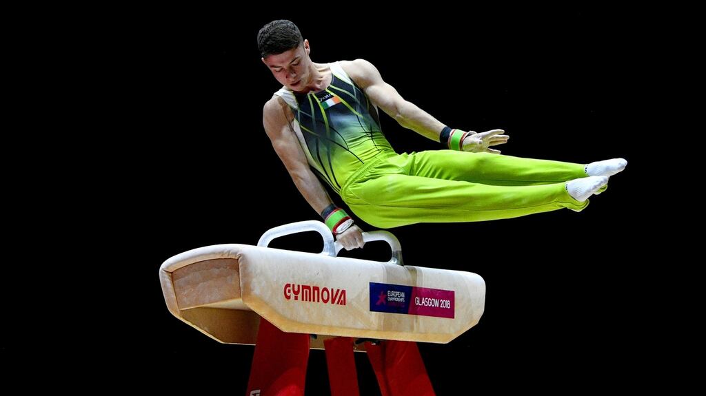 Irish gymnast Rhys McClenaghan took gold in the pommel-horse final at the 2019 FIG World Challenge Cup in Slovenia. File photograph: Neil Hall/Inpho