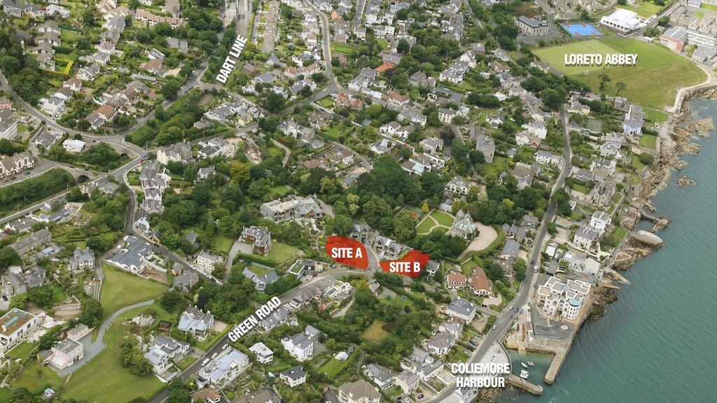 The sites overlook Coliemore Harbour