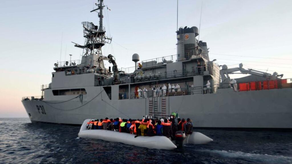 The LÉ Eithne in the Mediterranean. Photograph: Irish Defence Forces