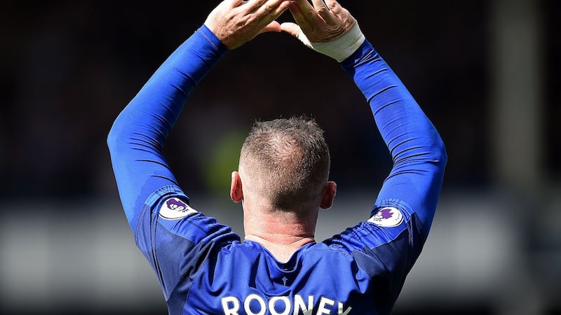 What’s is a little less hair between friends? Waynes Rooney is now lapping up the stress at Everton. Photograph: Oli Scarff/AFP/Getty Images