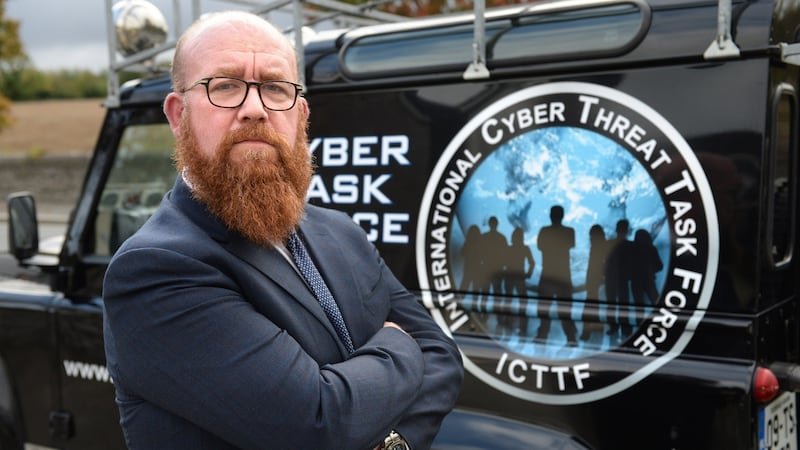 Paul Dwyer, chief executive of Cyber Risk International, in Kinsealy, Co Dublin. The dark web is “All the darkest sides of humanity exposed”. Photograph: Dara Mac Dónaill