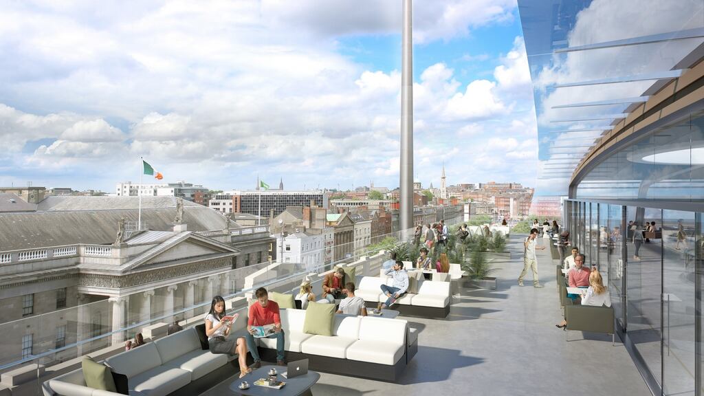 Artist’s impression of the new rooftop development planned for Clerys on O’Connell Street.
