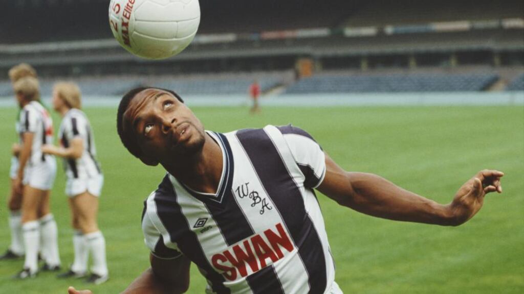 The Hawthorns: Cyrille Regis at the West Bromwich Albion ground in 1984. Photograph: David Cannon/Allsport/Getty