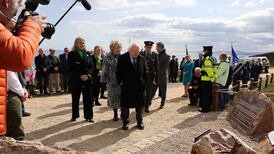 President highlights ‘special role’ of neutral countries at unveiling of restored Eire 6 sign