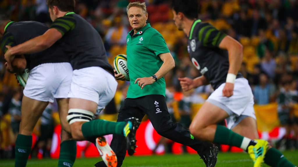 Ireland’s coach Joe Schmidt. The aspect of the job he clearly relishes the most is being on the training ground with the players, Photograph: Getty Images