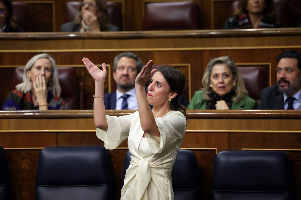 Spain's equality minister Irene Montero has said the law is technically sound, while accusing judges of misinterpreting it with a sexist slant. Photograph: Thomas Coex/Getty Images