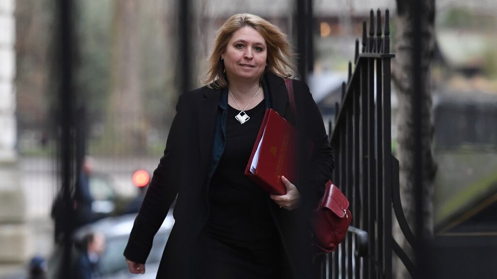 Northern Ireland Secretary Karen Bradley: Seeking agreement on devolved government by  February 7th. Photograph: Stefan Rousseau/PA Wire