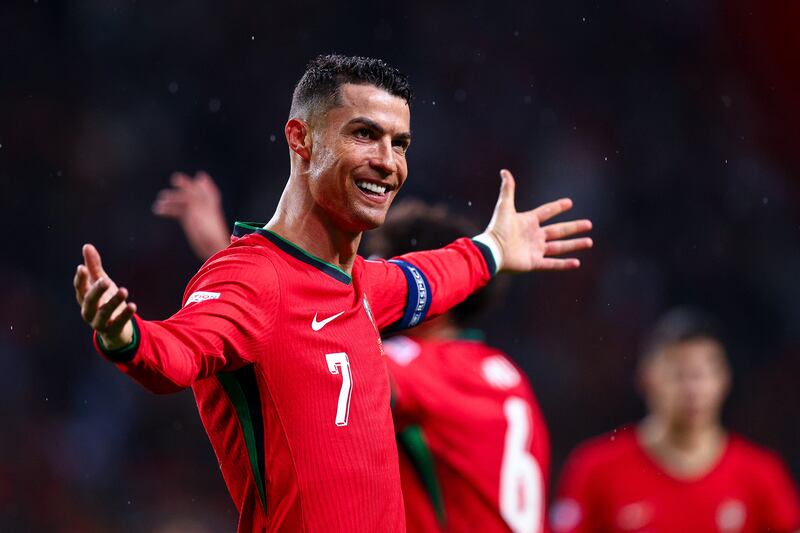 Cristiano Ronaldo has been named in Portugal's squad for their upcoming World Cup qualifiers against Ireland and Hungary. Photograph: Diogo Cardoso/Getty