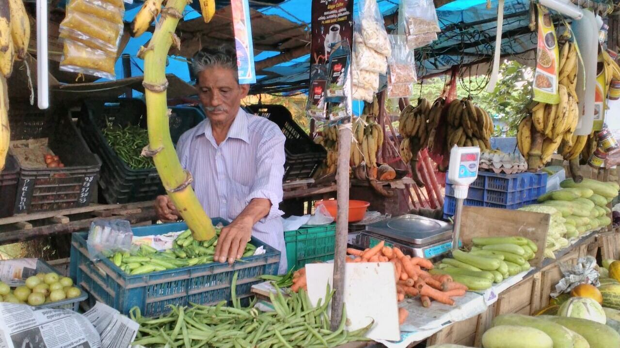 A fruit and veg stall  near Raheem Residency