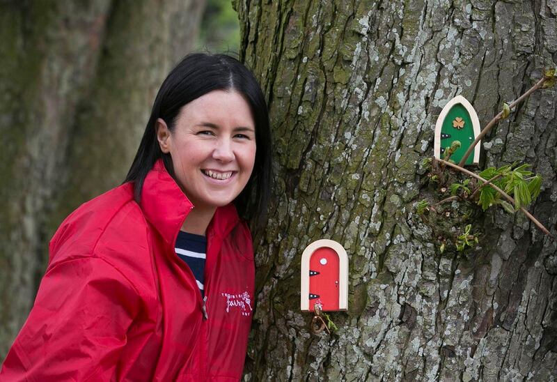 Niamh Sherwin Barry, director of The Irish Fairy Door Company, alongside examples of her creation. Photograph: Andres Poveda