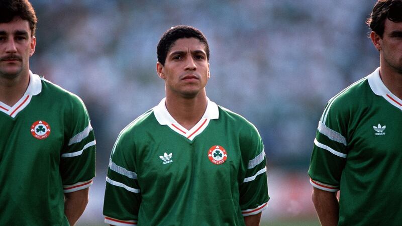 Hughton was the first black player to represent Ireland. Photo: Billy Stickland/Inpho