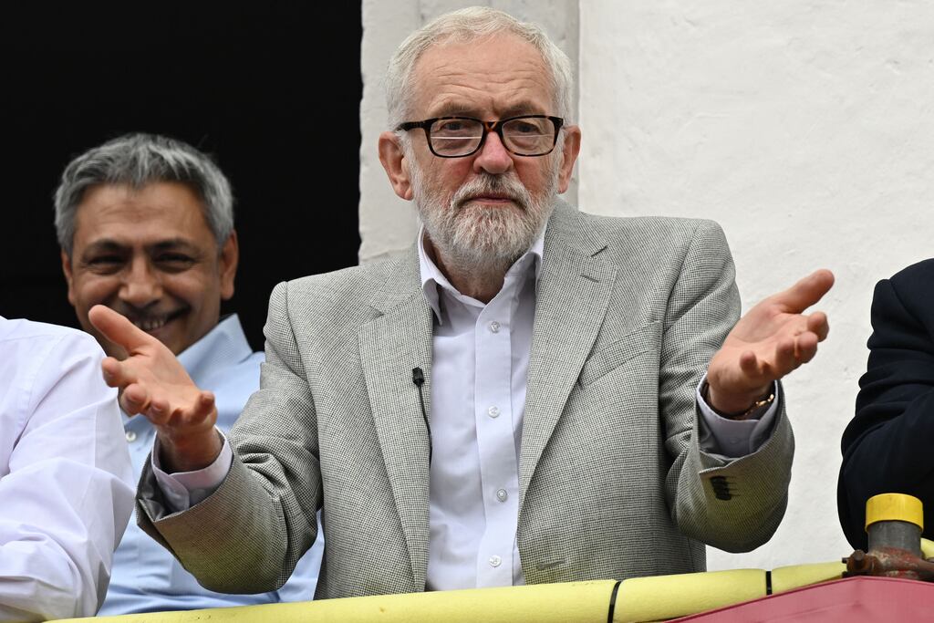 Jeremy Corbyn appeared at the Edinburgh Fringe alongside former Unite general secretary Len McCluskey where he fielded questions on several issues. File photograph: Getty Images