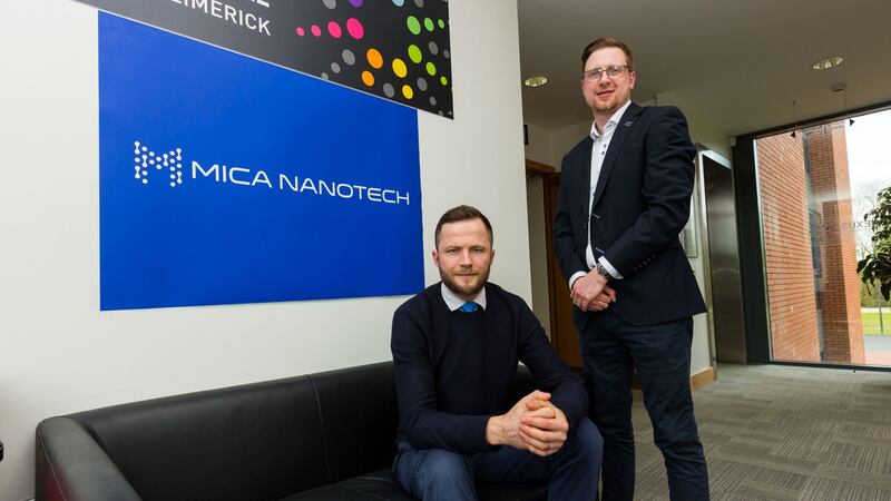 Dr Michal Osiak and Dr Patrick Cronin - co-founders of Mica NanoTech. Photograph: Oisin McHugh True Media