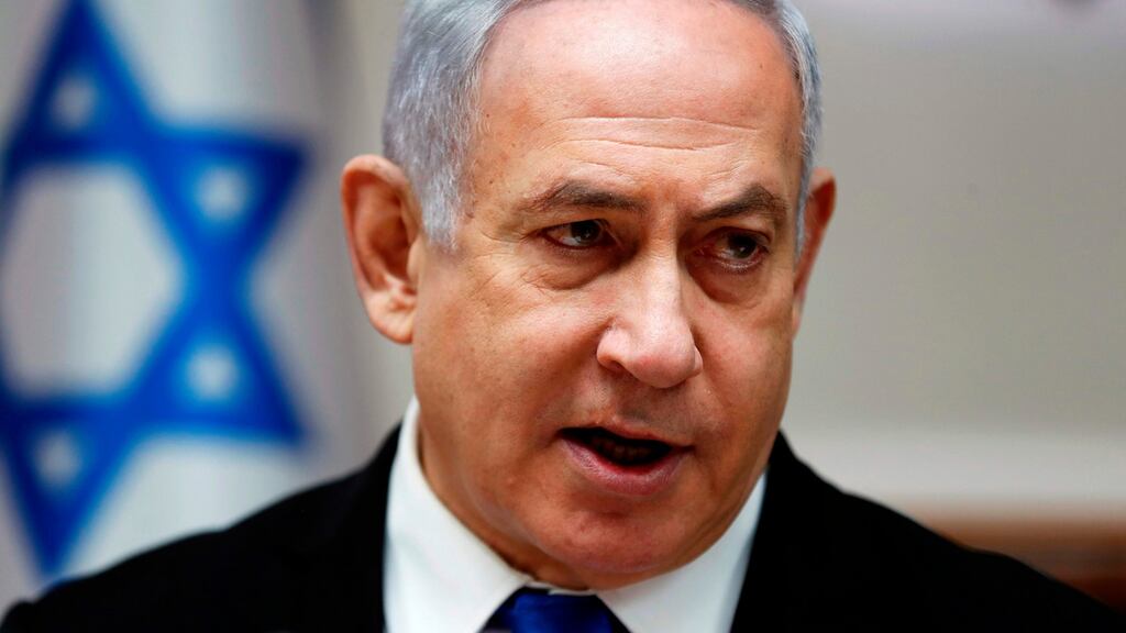 Israeli prime minister Binyamin Netanyahu: rejected an offer from Benny  Gantz to publicly pledge he would not seek parliamentary immunity from prosecution. Photograph: Ronen Zvulun