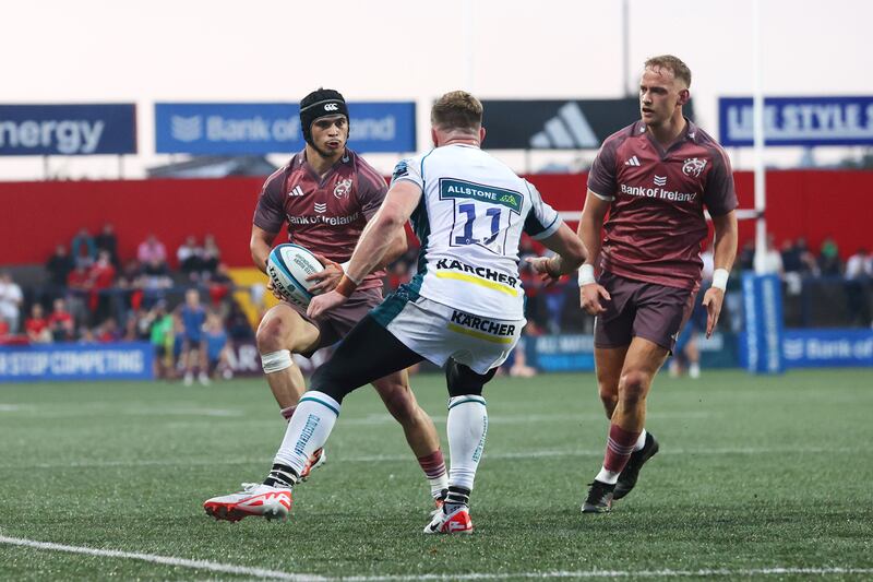 Thaakir Abrahams for Munster against Gloucester. Photograph: Bryan Keane/Inpho