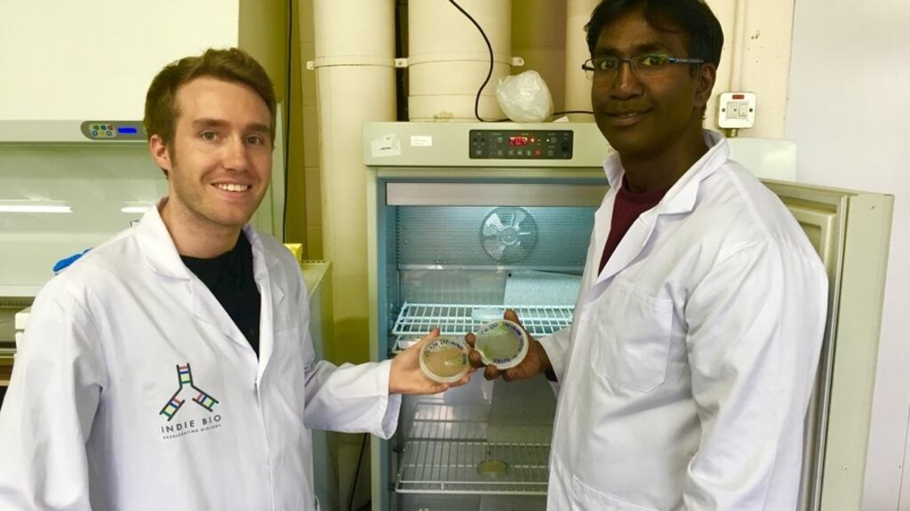 MicroSynbiotiX co-founders Antonio Lamb and Simon Jegan Porphy