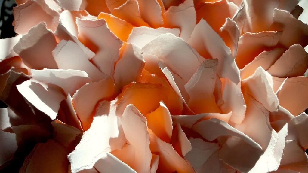 ‘Light Painting, Orange’ (detail), mixed media, Catherine Owens (Oliver Sears Gallery).