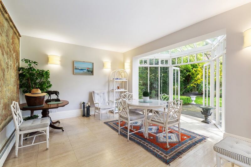 Family room opening on to patio