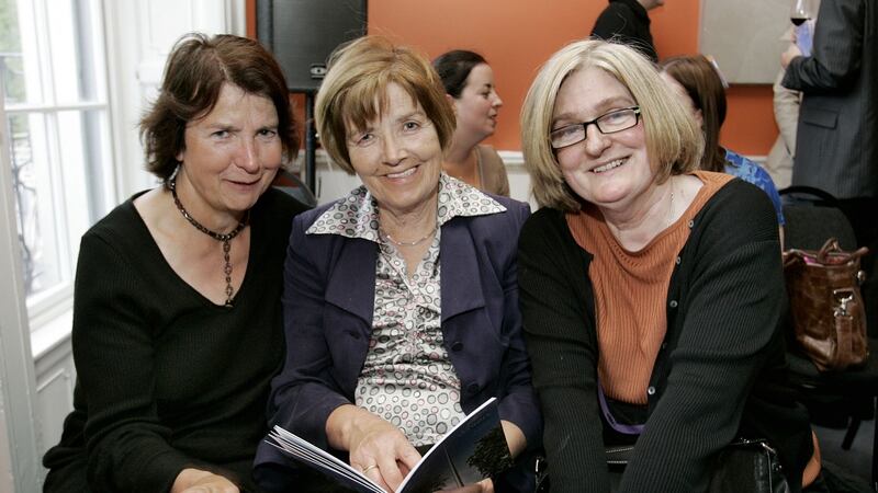 Sally Mimnagh of Eason, Margaret Daly of Little, Brown and author Mary Rose Gallagher at the launch of the Dublin Writers Festival in 2007. Photograph: Mac Innes Photography