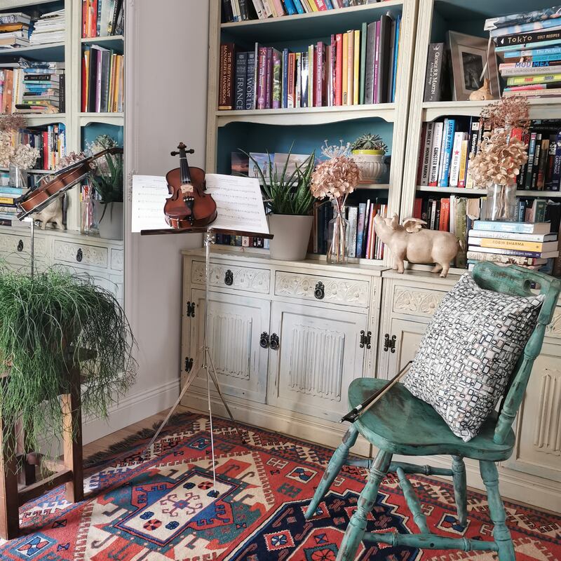 Jennie Ritchie's book nook. 'I would always choose a spot in the house for the bookcase at the outset,' she says