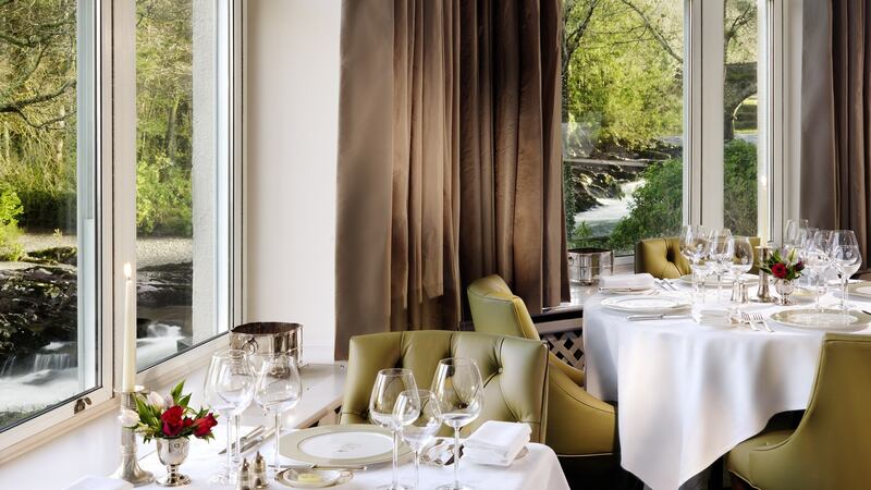 The Falls restaurant at Sheen Falls Lodge in Co Kerry – formal without being too fussy