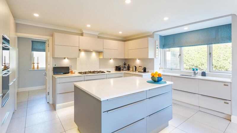 Glendhu, Foxrock: The kitchen is dual aspect, with units by Peadar Ball