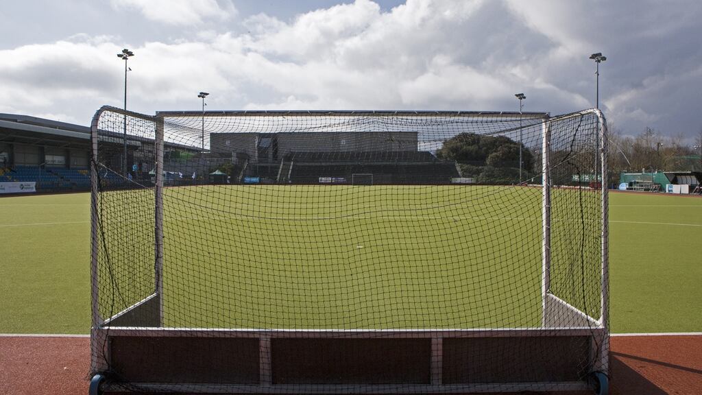 Eugene Magee’s last-minute drag-flick gave Banbridge a 4-3 victory over Rovers. Photograph: Laszlo Geczo/Inpho
