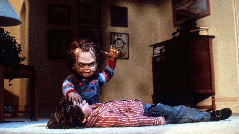 Child actor with Chucky in a scene from the film Child’s Play released in 1988. Photograph: United Artists/Getty Images