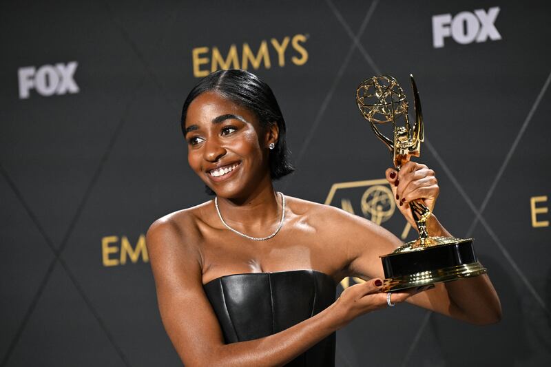 Actress and writer Ayo Edibiri has joked recently in interviews about playing the donkey in Martin McDonagh’s Banshees of Inisherin. Photograph: Robyn Beck/AFP/Getty Images