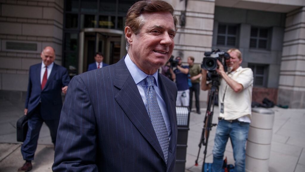 Former Trump campaign chairman Paul Manafort. Photograph: Shawn Thew/EPA