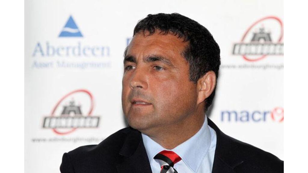 Ireland's Michael Bradley is unveiled as Edinburgh's new head coach at Murrayfield. Photograph: Lynne Cameron/PA Wire