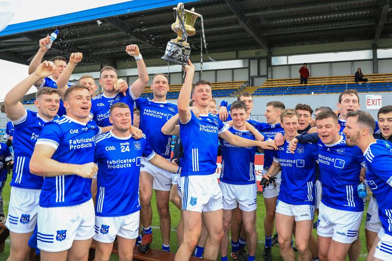 Cratloe celebrate victory in the Clare SFC final. Photograph: Natasha Barton/Inpho