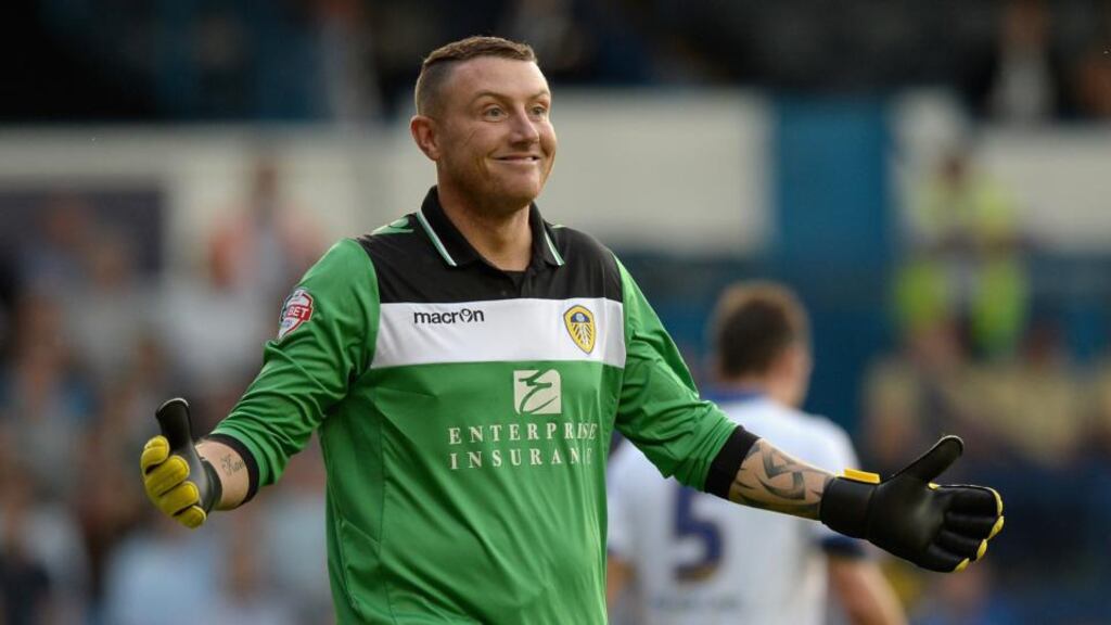 Leeds goalkeeper Paddy Kenny has fallen foul of new owner Massimo Cellino’s superstitions. Photograph: Gareth Copley/Getty Images.