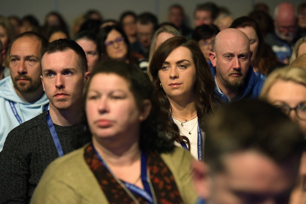Delegates at the Irish National Teachers' Organisation's annual congress in Killarney. Photograph: Moya Nolan