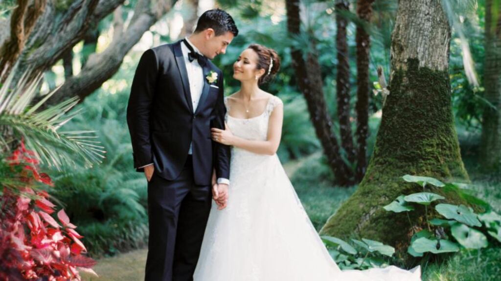 Liza Cheldieva and Shane McGovern: they got married at Villa Antiche Mura. Photograph: Julia Kaptelova (juliakaptelova.com)