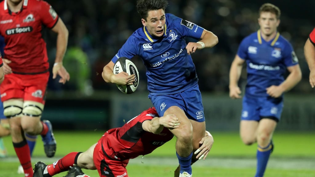 Joey Carbery: His conundrum will find its own solution; elite rugby tends to. Photograph: Morgan Treacy/Inpho