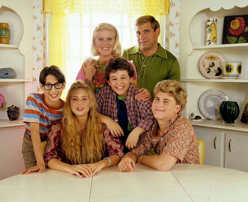 The Wonder Years: Alley Mills, Dan Lauria, Josh Saviano, Olivia d'Abo, Fred Savage and Jason Hervey. Photograph: ABC Photo Archives