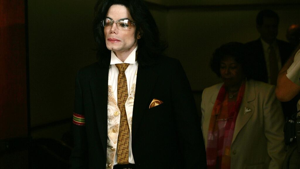 Michael Jackson at his trial in Santa Barbara, California, in 2005. Photograph: Kevork DjanseziaN/AFP/Getty Images