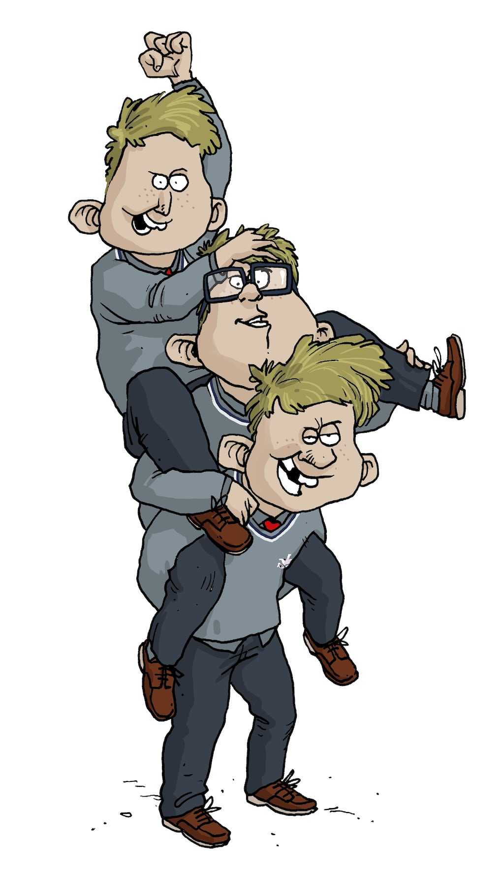 Ross O'Carroll-Kelly: the triplets. Illustration: Alan Clarke.