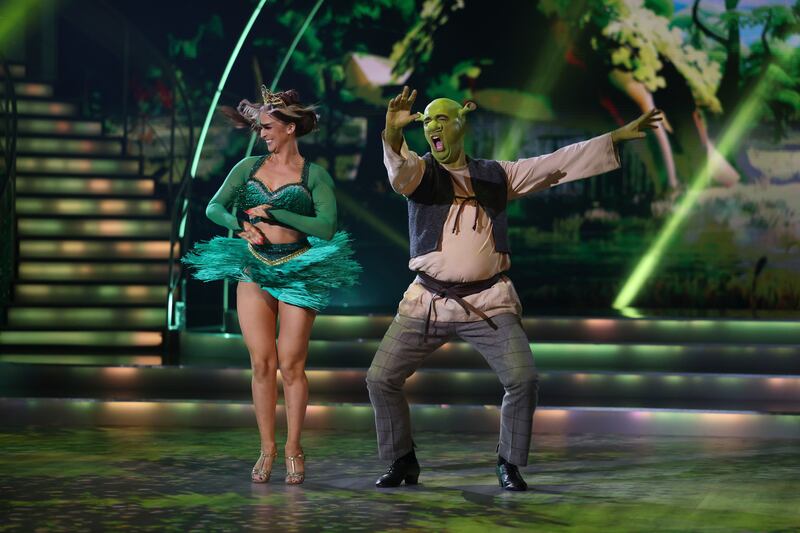Chef Kevin Dundon and dance partner Rebecca Scott during Dancing with the Stars. Photograph: Kyran O’Brien/kobpix