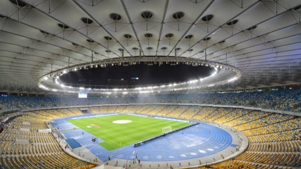 The Olympics Stadium in Kiev will host the 2018 Champions League final. Photograph: Getty