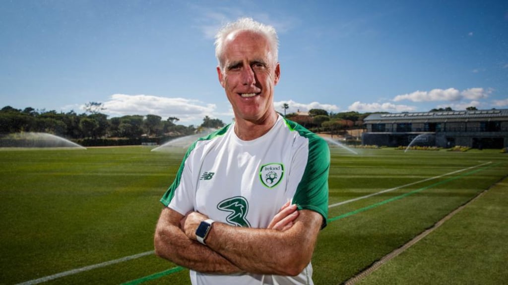 Republic of Ireland manager Mick McCarthy in Faro, Portugal. Photograph: ©INPHO/Ryan Byrne