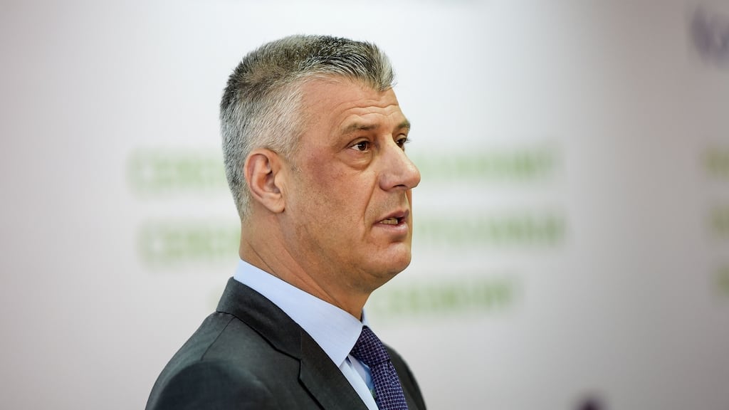 Kosovo’s president Hashim Thaci described the court as a “historic injustice” against members of Kosovo’s ethnic Albanian majority. Photograph: Armend Nimani/AFP/Getty Images